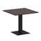 First Стол квадратный KSPRG-2 Венге Цаво/Металл Черный 900*900*750