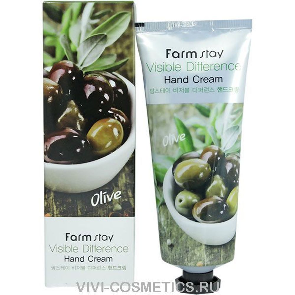 Крем для рук с маслом оливы FARMSTAY Visible Difference Hand Cream Olive 100 мл