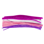 Набор для творчества Alingar, Проволока пушистая-30 см 80 шт, Помпоны-90 шт, Глазки-90 шт, "Белый, розовый,сиреневый, фиолетовый",пакет с европодвесом