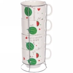 Набор кружек на стойке 200мл «Арбузы»