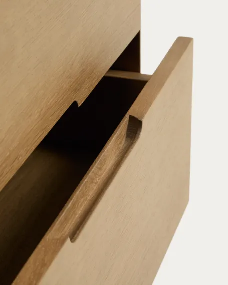 Прикроватная тумбочка Arelida из дуба со светло-коричневой отделкой, 65 x 50 см