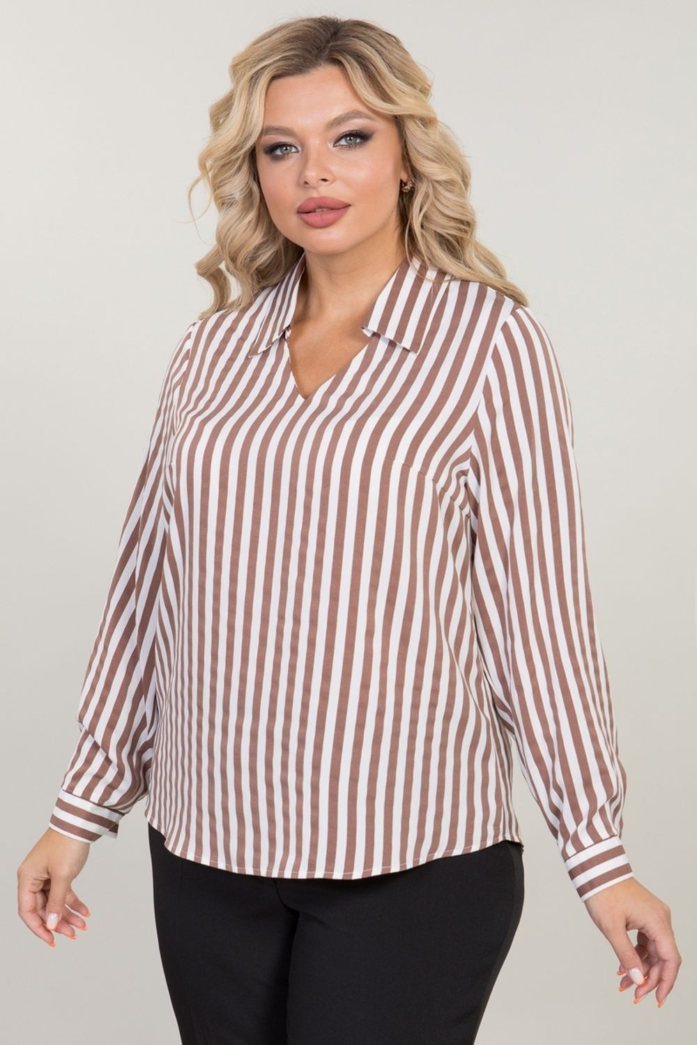 Блузка 1172 синие полоски Novita (Акция)