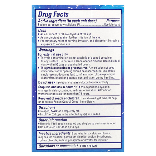 TheraTears, Nighttime Dry Eye Therapy, Гель-лубрикант для глаз, 30 одноразовых флаконов