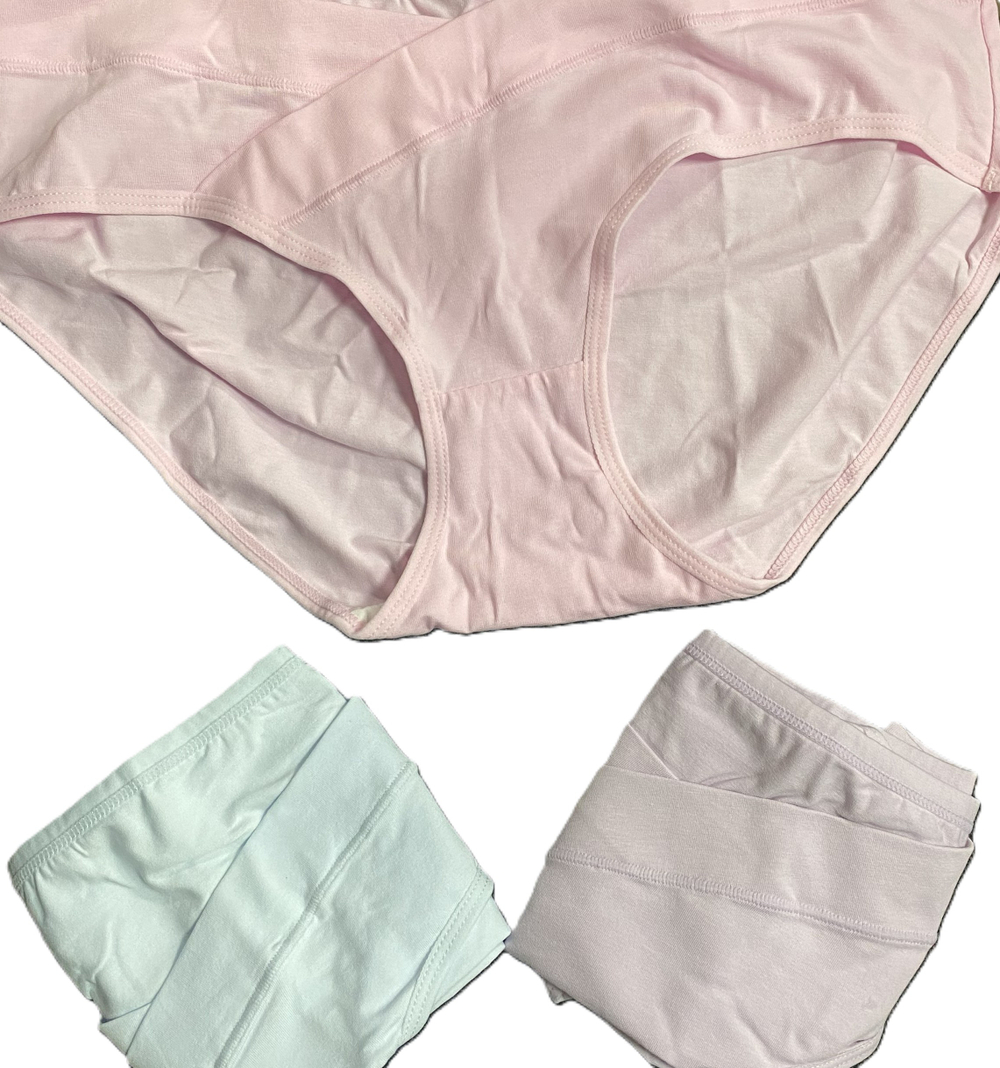 Набор трусов для беременных и кормящих "Euromama" из 3 шт, 95% хлопок , цвета в ассортименте, размеры S, M, XL