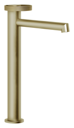 Смеситель для раковины Gessi Anello, высокий, длинный излив, цвет Brass Brushed PVD