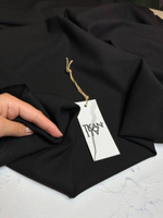 Костюмно-плательная однотонная шерсть (Marzotto, 90%шерсть/10%полиамид, Густой черный, 150, 290 гр/м2)