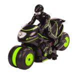 Мотоцикл РУ аккум, разв. колес, движ. бокомчерно-зел. 870602
