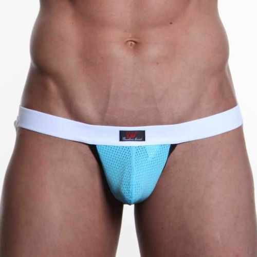 Мужские трусы джоки WangJiang бирюзовые WG00101