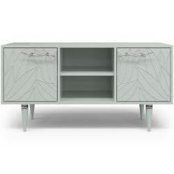 Тумба под ТВ Арт Колор leaves 117см Классик Сильвер Серый дым