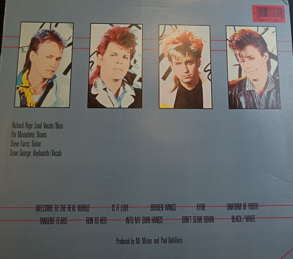 LP Mr Mister - Welcome To The Real World. Виниловая пластинка 12 дюймов New York, USA 1985 год