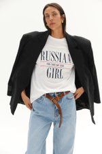 Лонгслив RUSSIAN GIRL | Молочный