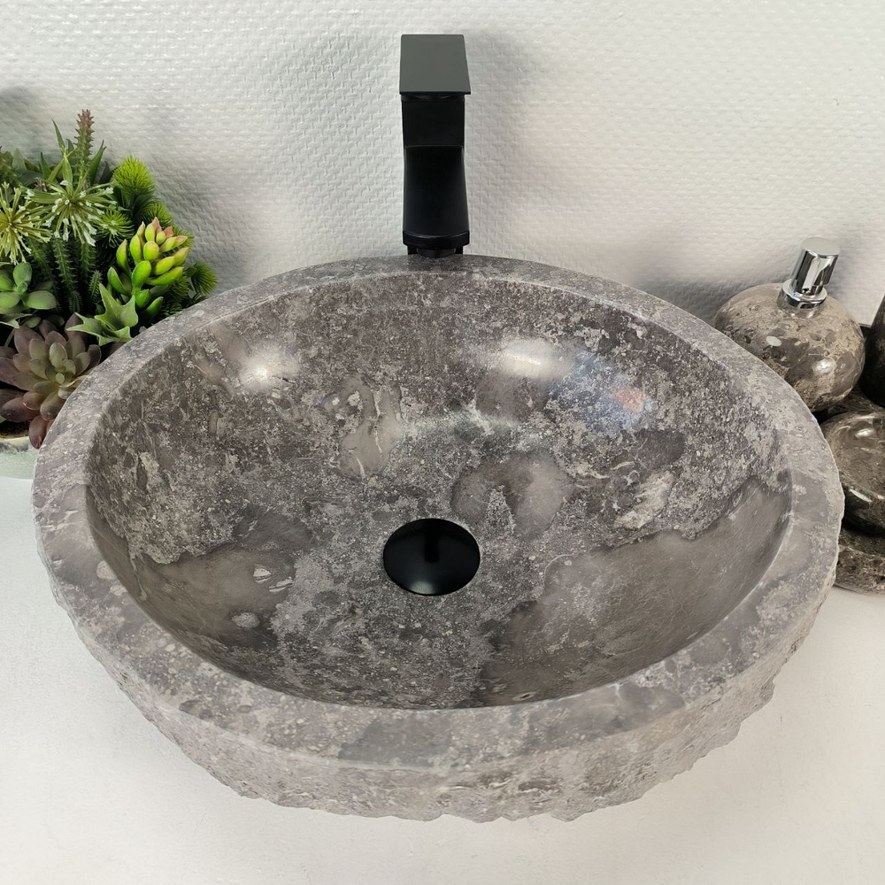 Раковина из мрамора Erozy Grey EM-64522 46*40*15 0187