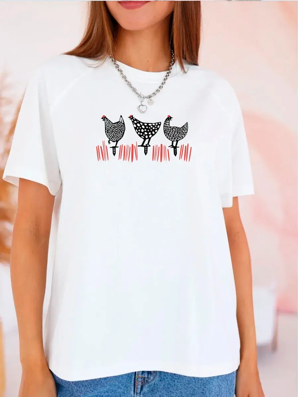 Футболка больших размеров с принтом