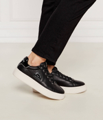 Кожаные кроссовки maxi kup Karl Lagerfeld - черный(KL62212)