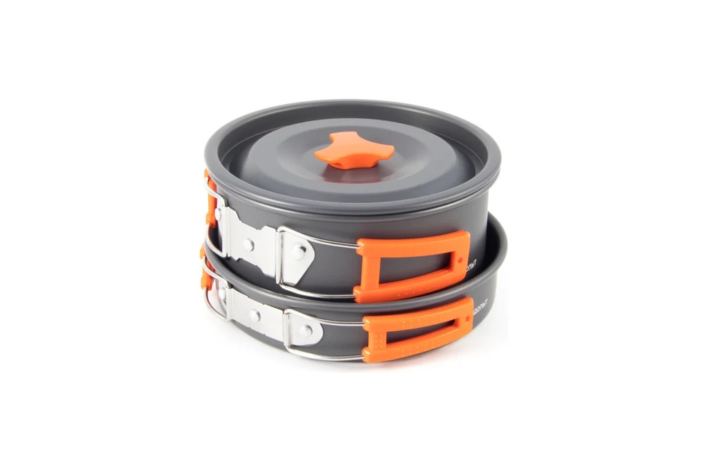 Набор кемпинговой посуды СЛЕДОПЫТ - Travel, на 3-4 персоны, анодир. алюм., в чехле/18/