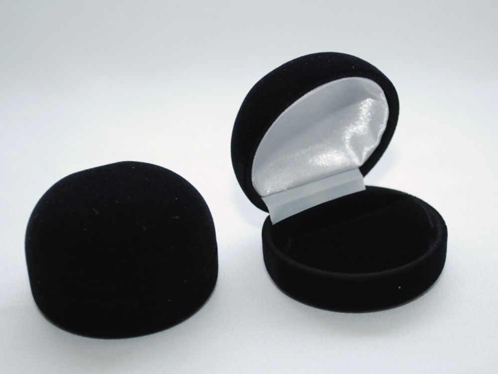 Футляр подарочный для кольца черный &quot;Классический&quot; (54*49*36 мм)