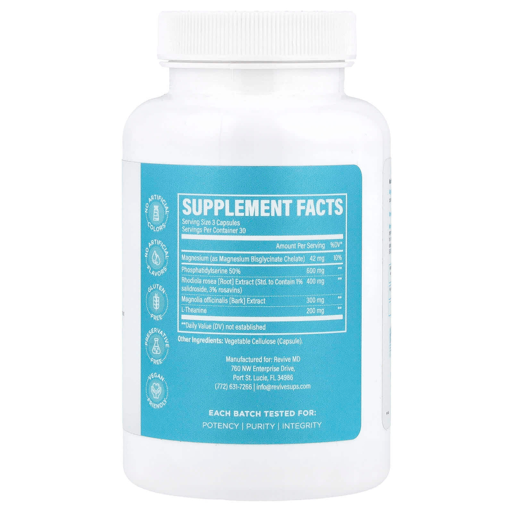 Revive, Cortisol Support, 90 вегетарианских капсул