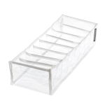 Органайзер прозрачный 40х15х10 см, 8 ячеек, Белый