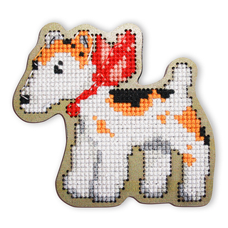 "Магнит.Собака"-EHW029 вышивка