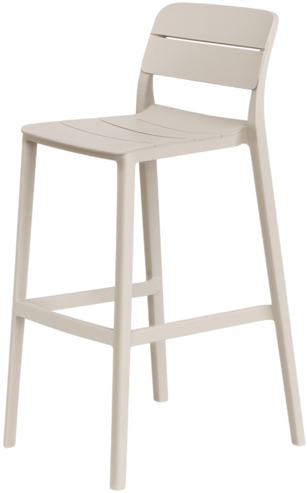 Стул пластиковый барный Nardi Cassia Stool, бежевый