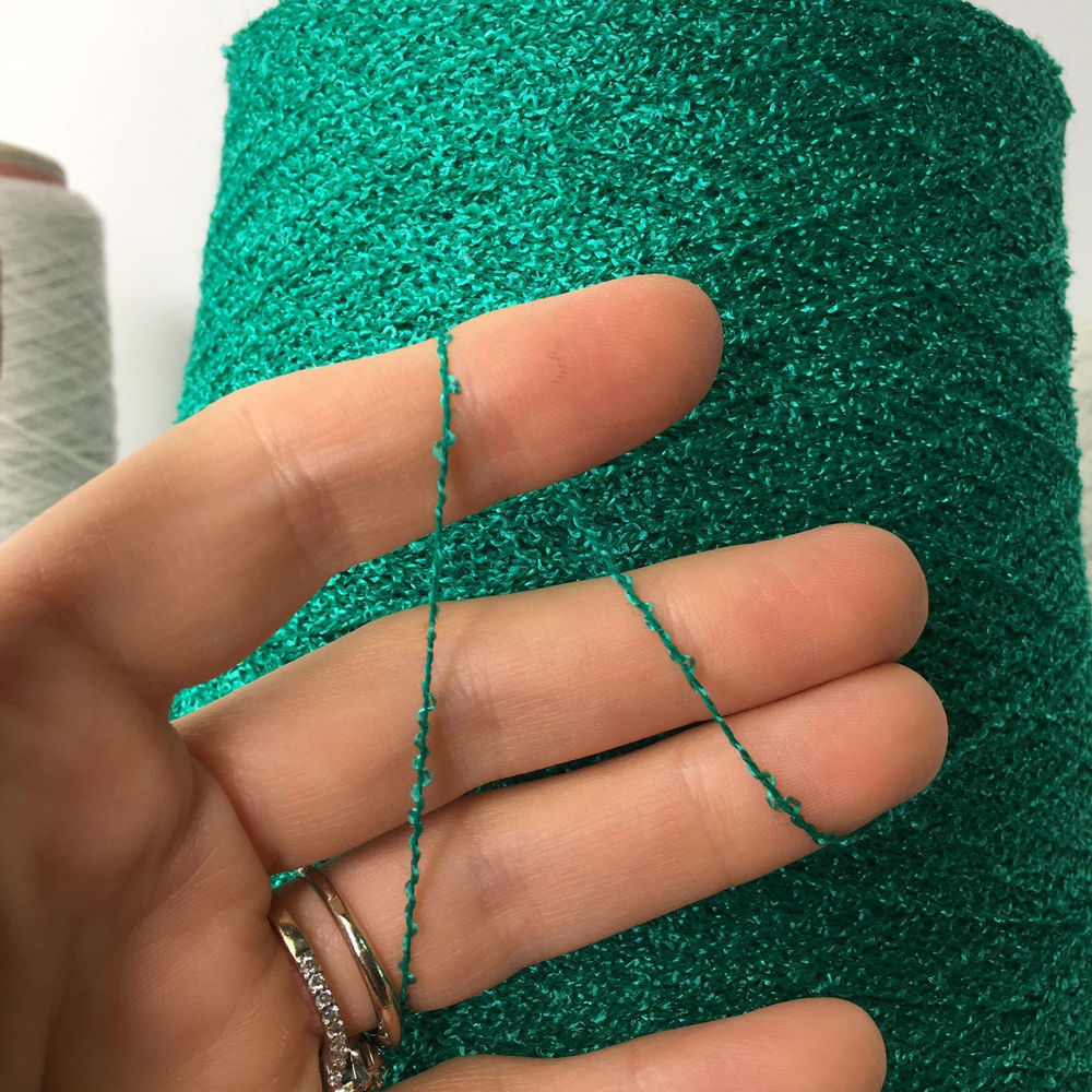 BOUCLE - BRILLO; вискоза, п/а; 700м/100гр; цвет: зеленый «Аркадия»