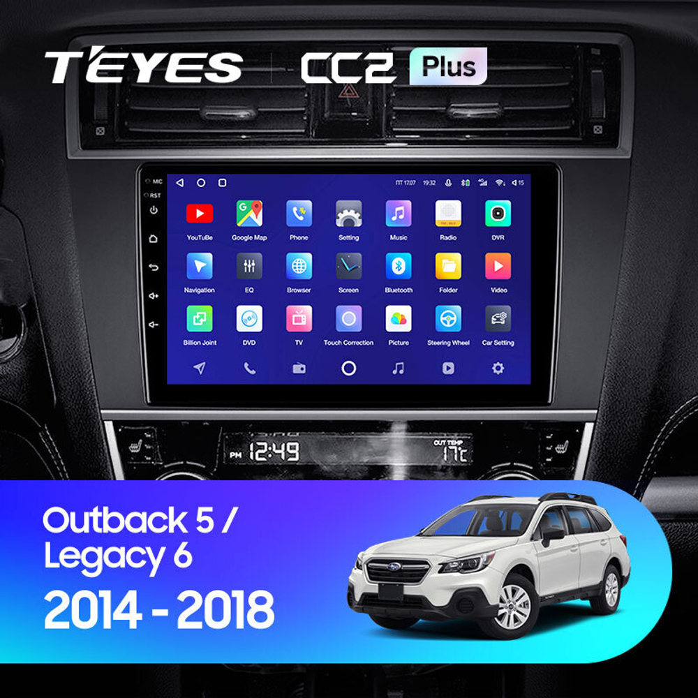 Teyes CC2 Plus 9" для Subaru Outback, Legacy 2014-2018