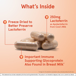 Jarrow Formulas, лактоферрин, сублимированный, 250 мг, 60 капсул