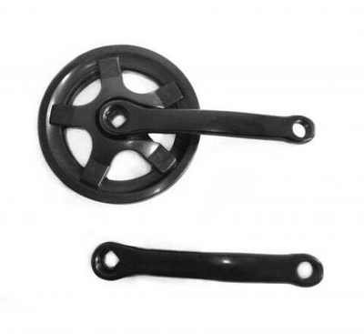 Комплект шатунов (Система) с вед. звездой, HDL GS-S152, SQR, 34T, 152 мм (9/16"), 1/2" x 3/32", с пластик. защитой (черный)