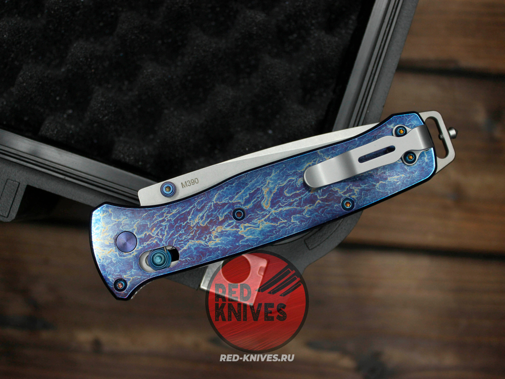 Нож Benchmade Bailout 537 "Огненный" Титан