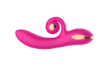 Силиконовый вибратор-кролик с функцией вращения SW3052-hot-pink