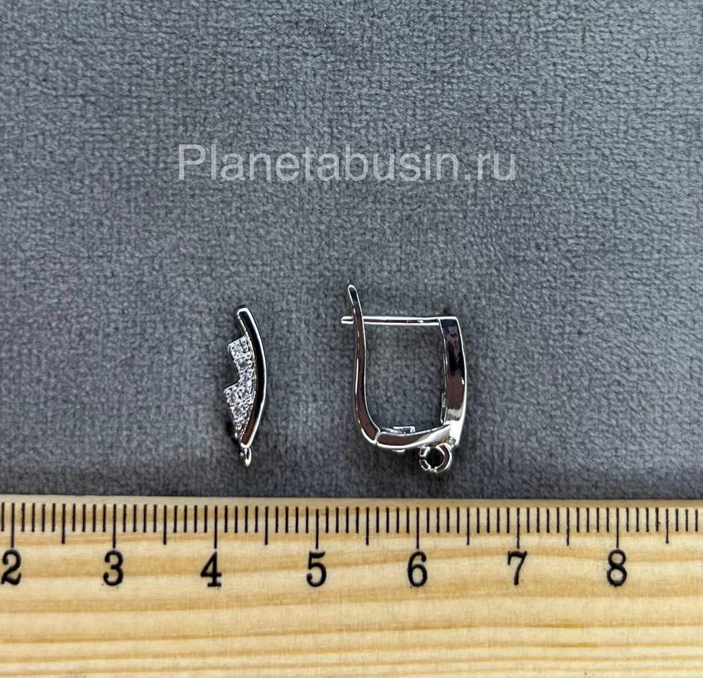 Швензы люкс (Корея) пара с микроцирконами 0483
