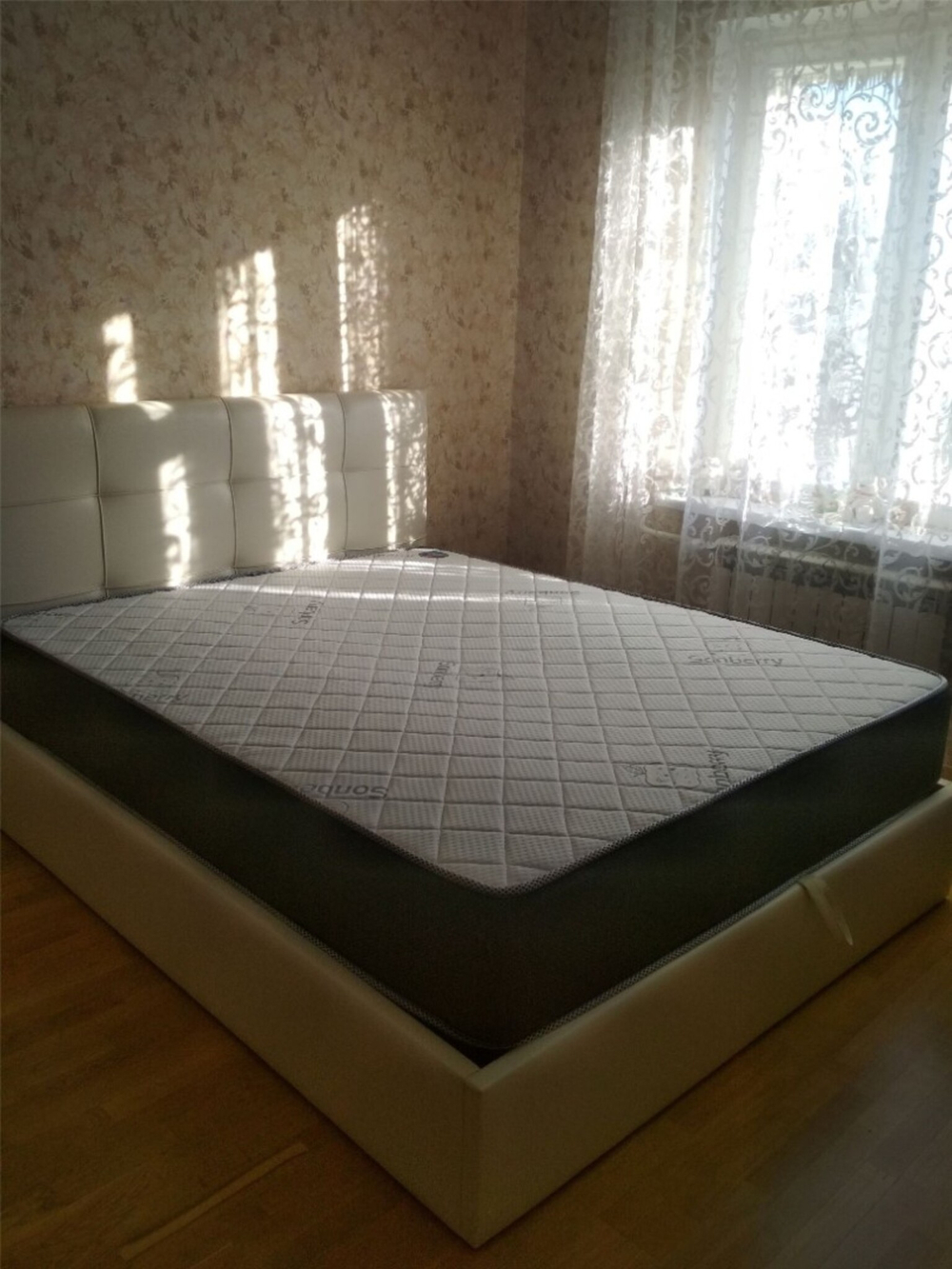 Мягкая кровать Вена 140 Bingo mauve (подъемник)