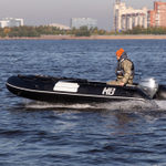 Надувная ПВХ-лодка BADGER Heavy Duty 390 AL, Черный