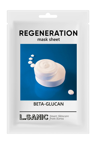 Тканевая маска восстанавливающая с бета-глюканом L.SANIC Regeneration Mask Sheet Beta-Glucan