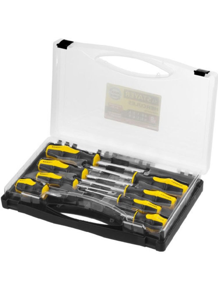 Набор отверток STAYER хром-ванадиевая сталь, 8шт.