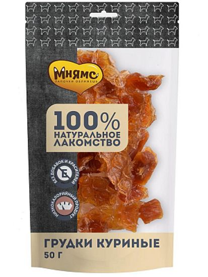Мнямс Лакомство для собак Грудки куриные, 50 гр