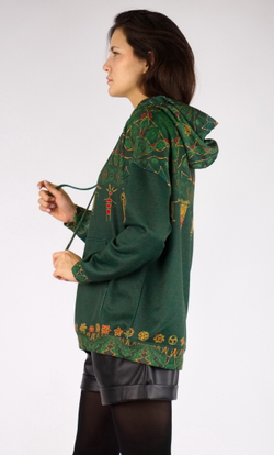 Худи «Петроглифы», принт по мотивам наскальных рисунков североамериканских индейцев