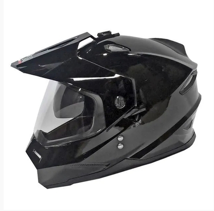 Шлем кроссовый со стеклом AiM JK802 Black Glossy, XS