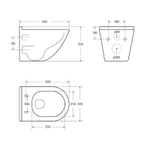 Унитаз BelBagno Senso-Tor BB017CH-TOR/BB2034SC подвесной с сиденьем Микролифт