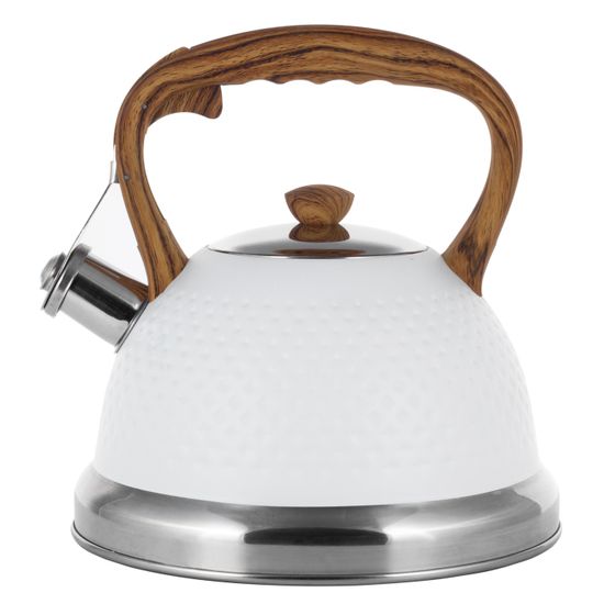 Чайник 2,7 л. из нержавеющей стали со свистком Kamille KM-1098 и ручкой "soft touch" под дерево