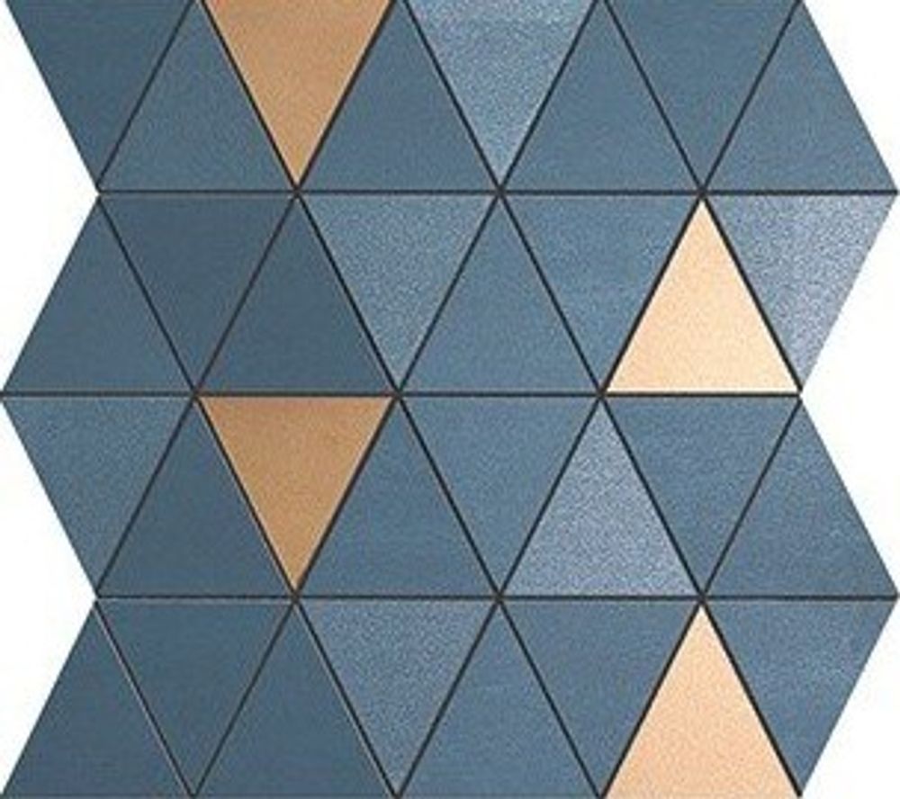 ATLAS CONCORDE MEK BLUE MOSAICO DIAMOND GOLD WALL 30.5x30.5