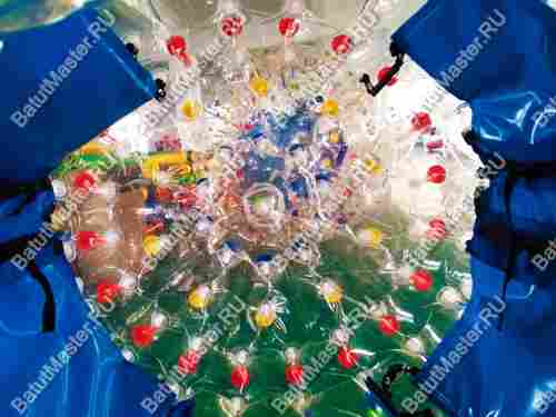 Светящийся зорб «Neo» ТПУ, диаметр 2,2 м, с усиленными сидениями