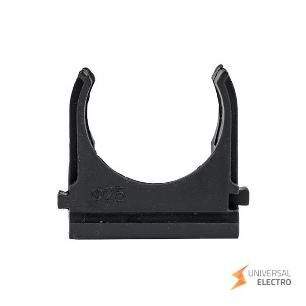 Крепеж-клипса d25 мм (10 шт) черная EKF-Plast
