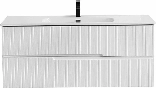 Тумба с раковиной Cezares DUET-N 120 DUET-N-1200-2C-SO-BL белая глянцевая