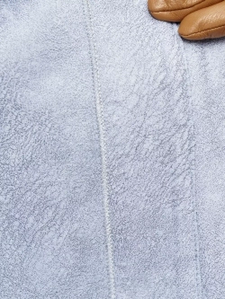 Шуба чебурашка с капюшоном, голубая, Северина