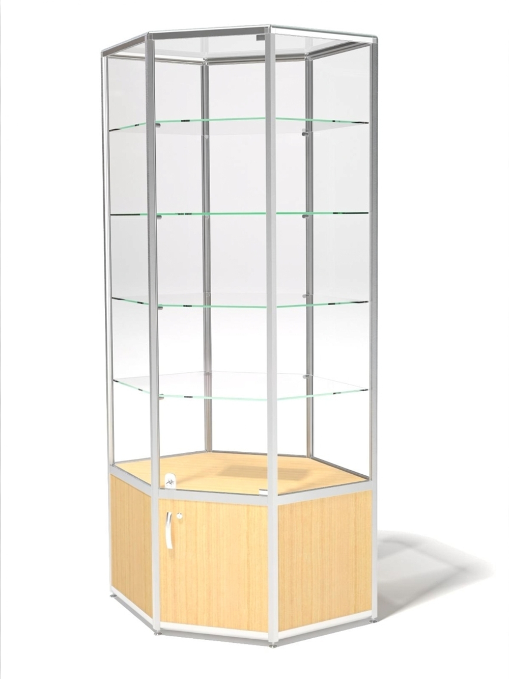 Витрина демонстрационная без фриза угловая ВДА-03/12у