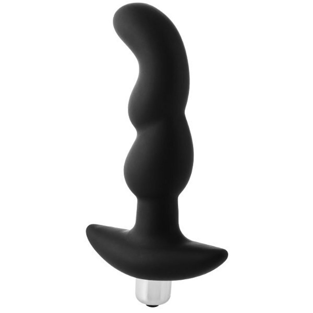 Черная вибропробка для простаты FantASStic Vibrating Prostate Plug - 14,5 см. (Цвет: черный)