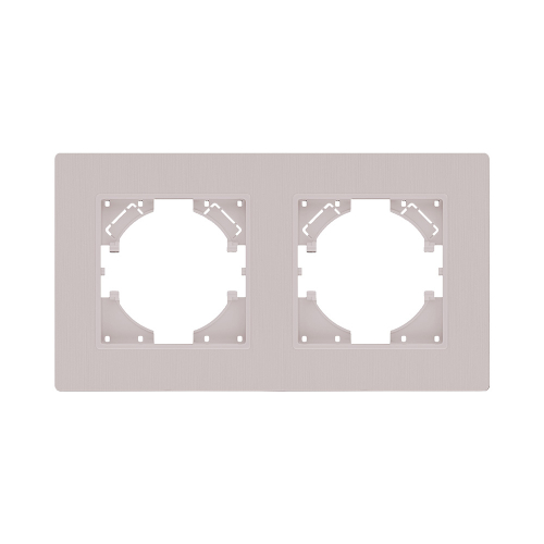 Рамка 2-постовая, кашемир матовый Kollinger Eleganz Plex EP2CM