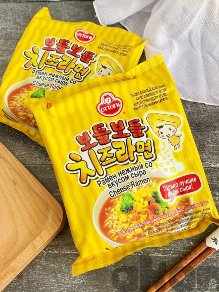 Лапша быстрого приготовления Ottogi Cheese Ramen 111 г, 5 шт