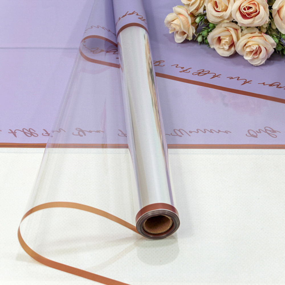 Пленка В рулоне 10 м х 57 см с окошком (Сиреневый)